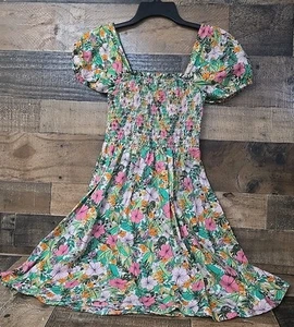 Copper Key Girls Smocked Dress Size Small Floral Cottagecore Fairy Whimsy Boho - Picture 1 of 7