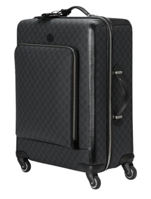 Equipaje trolley con ruedas Gucci negro Azalea GG de lona Supreme Foto 1 de 4