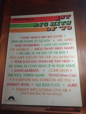 1970's Country Songbook 1st Big Hits Of 1979 guitarra piano voz muito bom estado - Imagem 1 de 4