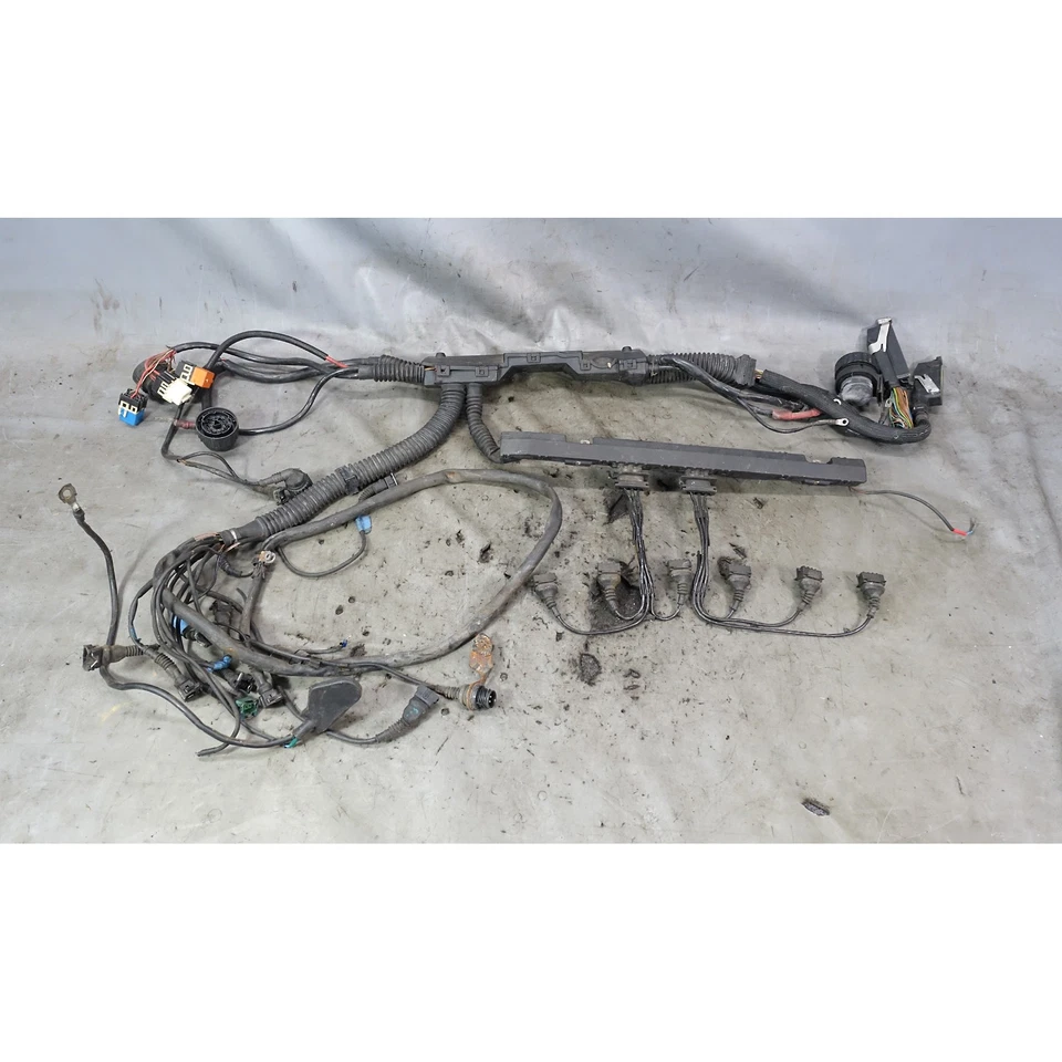 Arnés de cableado del motor temprano BMW E36 325i M50 1992 dañado transmisión automática OEM Foto 1 de 4