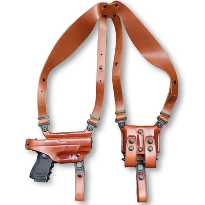 Leather Shoulder Holster Fits, Walther Q4 Steel Frame 9mm 4" Barrel #1662# - Image 1 of 4