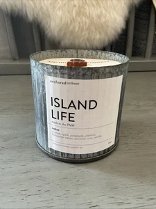 Anchored Northwest Island Life Soy Wood Wick Candle Galvanized Farmhouse 10 OZ - Picture 1 of 11