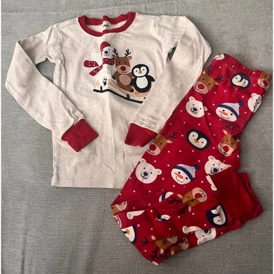 Gymboree Niños Navidad Pijama Conjunto Oso Polar Reno Pingüino Manga Larga Foto 1 de 4