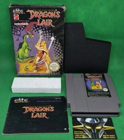 Vintage Game Nintendo NES DRAGON'S LAIR, PAL NES-L9-ITA, ELITE 1990 Japan MATTEL