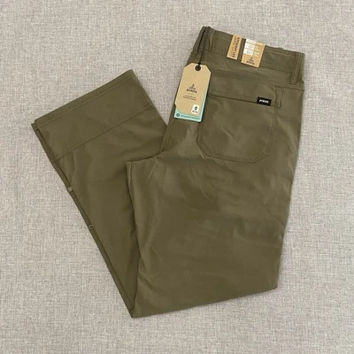 Pantalones Prana Zion II elásticos calce relajado verde pizarra rectos para hombre 33x30 nuevos con etiquetas Foto 1 de 4