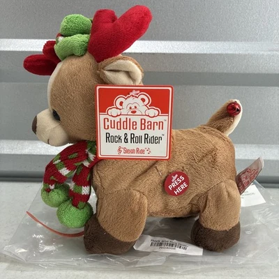 Cuddle Barn Rock Roll Reno Caminar Musical Navidad Campana Sombrero Bufanda *NUEVO* Foto 1 de 4