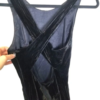 Vestido midi de terciopelo vintage Jessica McClintock Fairy Grunge Whimsigoth talla 4 vampiro Foto 1 de 4