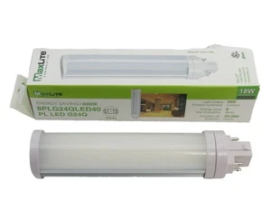 G24Q LIGHTBULB 8PLG24QLED40 PL LED  8W 4000K  ENERGY SAVING MAXLITE LIGHT BULB - Picture 1 of 4