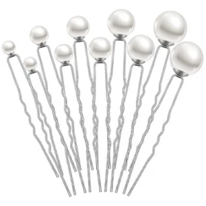 32 Pieces Wedding Pearl Hair Pins Bridal Rhinestone Silver - Picture 1 of 7