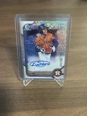 2022 Bowman Chrome - Enmanuel Valdez 1st Auto Speckle Refractor /299 - Image 1 of 2