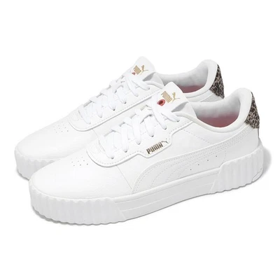 Puma Carina 3.0 Animal Flair White Gold Women Casual Lifestyle Shoes 402642-01 - Image 1 of 4
