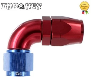 AN -6 (AN6 JIC -6 AN 06) 90 Degree ULTRAFLOW Swivel Seal Hose Fitting - Picture 1 of 2