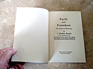 Faith & Freedom by J. Wesley Bready (HB, 1952) FAST SHIPPING - Picture 1 of 2