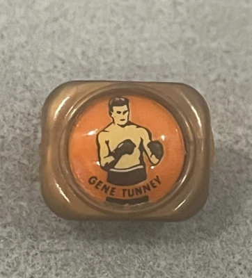 Anillo Gene Tunney Campeón de Boxeo Cereal Imagen Premium Naranja EX Belleza Años 50 Foto 1 de 4