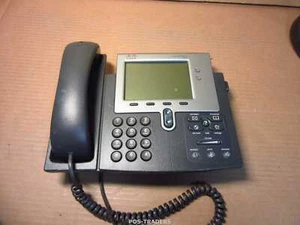 Cisco CP-7941G Unified IP VoIP Business Office Phone Black Grey INCL HANDSET - Afbeelding 1 van 3