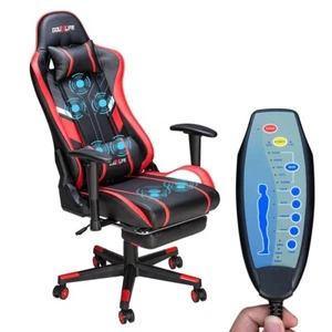 Sedia Gaming poltrona ufficio ergonomica girevole reclinabile eco pelle massaggi - Imagen 1 de 16