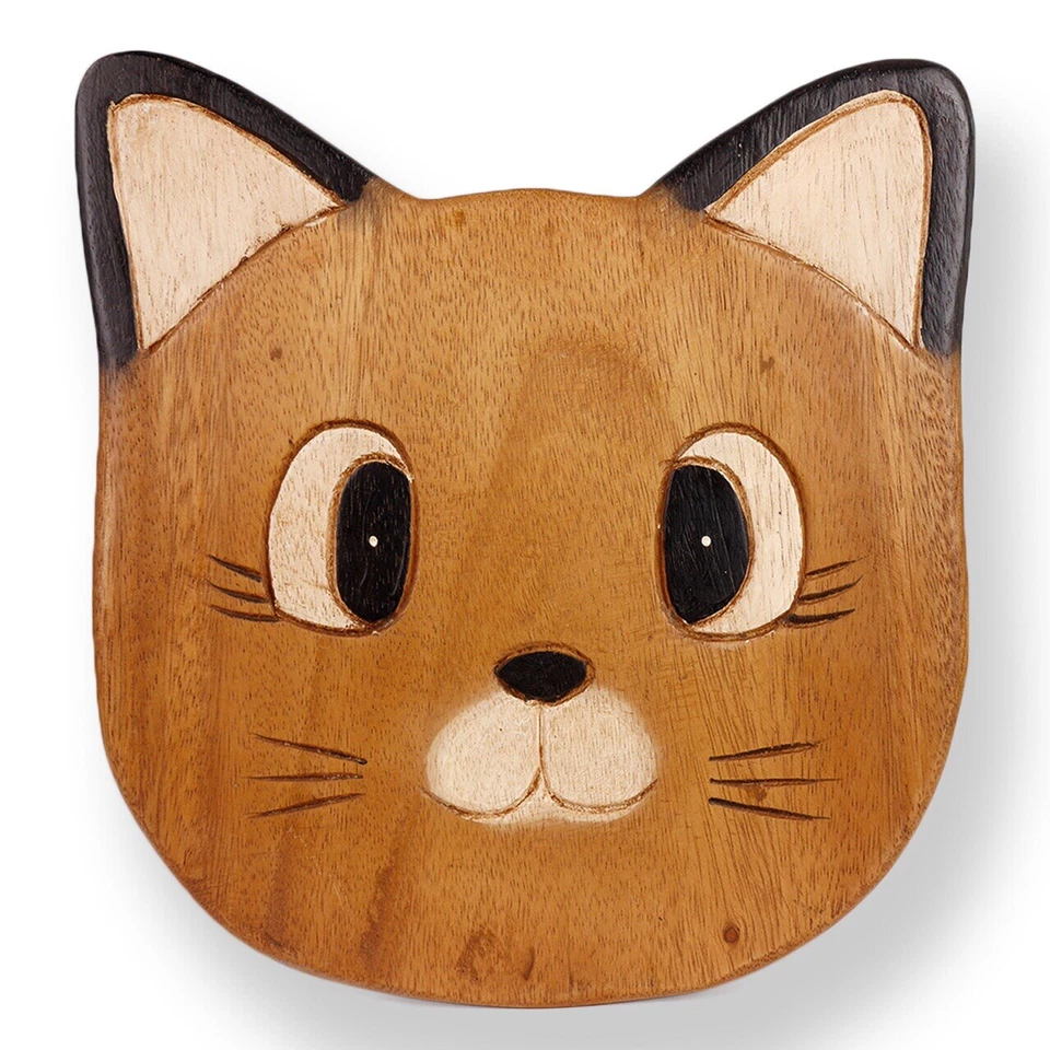 Kinderhocker Holzhocker Katzenkopf Höhe 27cm - Bild 1 von 3