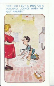 Comic Postkarte - Hochzeit / Ehemann & Ehefrau - Ref 17047A - Bild 1 von 2