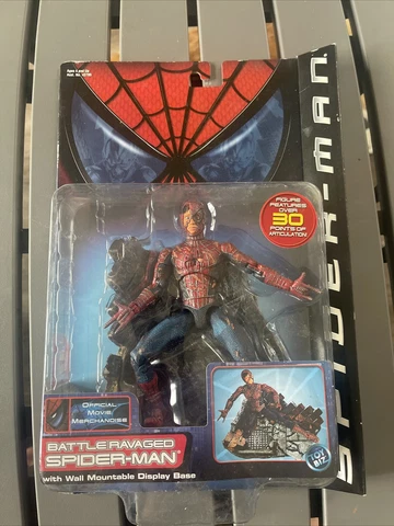 Brand New Rare ToyBiz Battle Ravaged Spider-Man Movie Series 1 Action Figure Cover