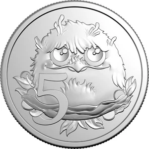 Juego de bebé australiano 2025 - moneda de cinco centavos 5c TAWNY FROGMOUTH BÚHO Aussie Bubs UNC - Imagen 1 de 2