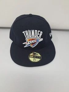 NEW OKLAHOMA CITY THUNDER BASEBALL HAT FITTED CAP 7 1/8 NEW ERA BLACK OKC NWT.. - Picture 1 of 10