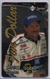 1995 Classic Assets Gold $5 Phone Card, DALE EARNHARDT SR. /5000, SP - Picture 1 of 2