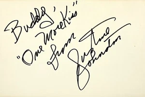 JUSTINE JOHNSTON signed Autogramm 4x6 Karteikarte Ziegfeld Follies THE CRUCIBLE - Bild 1 von 6