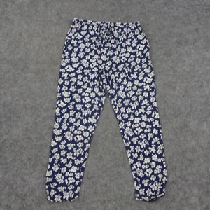 Polo Ralph Lauren Pants Girls 6 Floral Blue White Flowers Pink Pony Athleisure C - Picture 1 of 11