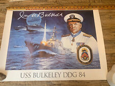 Vintage USS Bulkeley DDG-84 Commemorative Poster 24"x18"