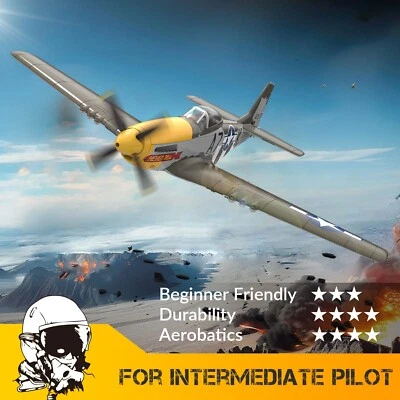 VOLANTEX P51D Mustang 2.4G RC Plane 4CH Aerobatics RTF Brushless Motor Airplane - Image 1 of 4