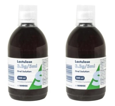 2 x SANDOZ Lactulose Oral Solution 3.3g/5ml (500ml)