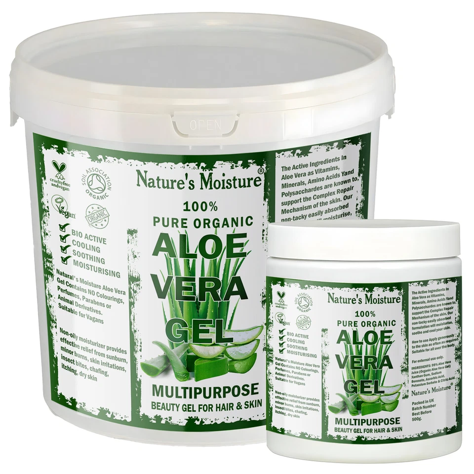 Aloe Vera Gel 100% Pure Natural Organic Multipurpose Soothing Hair & Skin Care  - Image 1 of 1