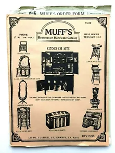 Muff's Restoration Hardware Paper Catalog REV 2/93 Orange, Cal. Antiquarian Prod - Picture 1 of 6