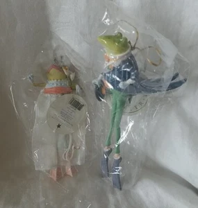 Dept 56 Frog Bride and Groom Ornament Christmas Krinkles Patience Brewster NWT - Picture 1 of 9