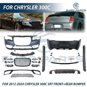 FOR 2015-2023 CHRYSLER 300C SRT FRONT BUMPER AND REAR BUMPER WITH LED - Picture 1 of 6