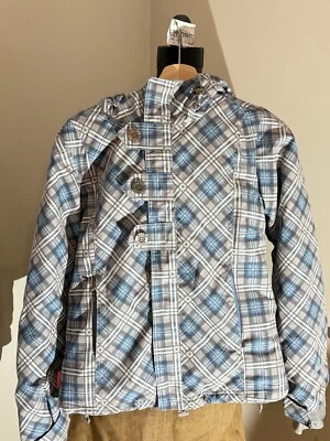 Chaqueta de snowboard Betty Rides talla XS azul a cuadros Foto 1 de 4