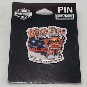 Nuevo Harley Davidson Wild Fire Vila Park Illinois concesionario chaleco prendedor Chicago 2008 - Imagen 1 de 4