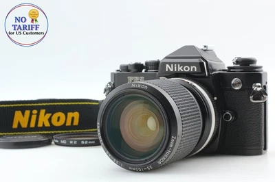 [Lente COMO NUEVA] Cuerpo de cámara fotográfica Nikon FE2 negro Ai-s 35-105 mm f3,4-4,5 lente JAPÓN Foto 1 de 4