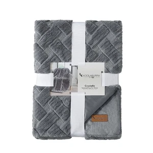 Koolaburra by UGG Crystelle Faux Fur Throw 50" x 70" Gray NEW - Picture 1 of 4