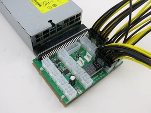 Placa de ruptura X11 para GPU ASIC Mining 16 puertos PCI-E para fuentes de alimentación Dell Delta Liteon - Imagen 1 de 4