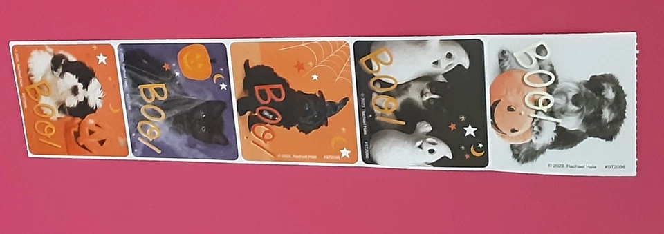 5 pegatinas Halloween calabaza gato perro gatito cachorro animal, 2,5" x 2,5" cada una Foto 1 de 1