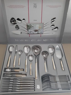 WMF Onda Gold Cromargan 6 Personen Tafelbesteck plus Servierbesteck 40 tlg OVP - Bild 1 von 4