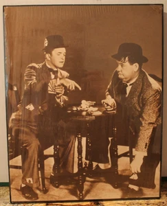 Laurel and Hardy - Spielkarten - Sepia getöntes Poster - 11 x 14 - Bild 1 von 2