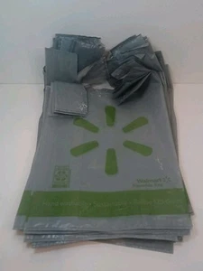 25 Plastic Shopping Bags Walmart Grocery Store Reusable - Heavy Duty Arts Crafts - Picture 1 of 2
