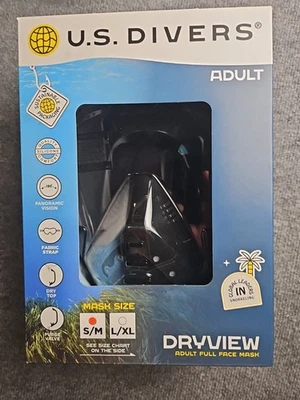 EE. UU. Máscara de snorkel facial completa Divers Dryview para adultos pequeña/mediana (CB) Foto 1 de 4
