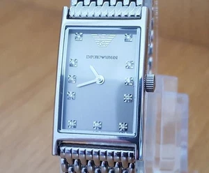Damen-Analoguhr echt Diamant ct Emporio Armani AR-3112 silbernes Zifferblatt - Bild 1 von 8