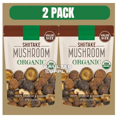 Snak Yard Champiñón Shiitake Orgánico 14.11oz (Paquete de 2) Snack Crujiente Foto 1 de 4
