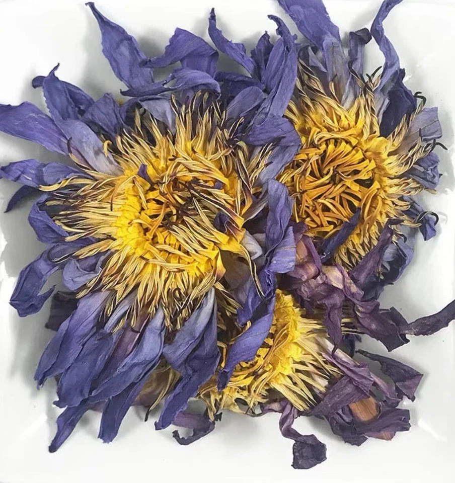Flores de loto azul orgánicas enteras (Nymphaea caerulea) 3,5 gramos ENVÍO A EE. UU. Foto 1 de 1