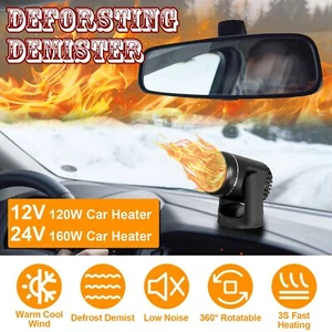 Portable 2 in 1 Heating & Cooling Fan Car Heater Windshield Defogger Defroster - Picture 1 of 15