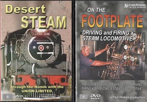 TRAIN PICTURES - 2 DVD COMBO DESERT STEAM & ON THE FOOTPLATE - Picture 1 of 1